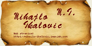Mihajlo Ikalović vizit kartica
